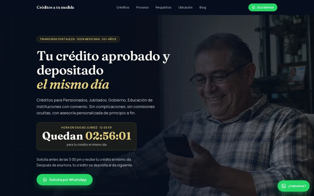 Sitio web de Créditos a tu Medida